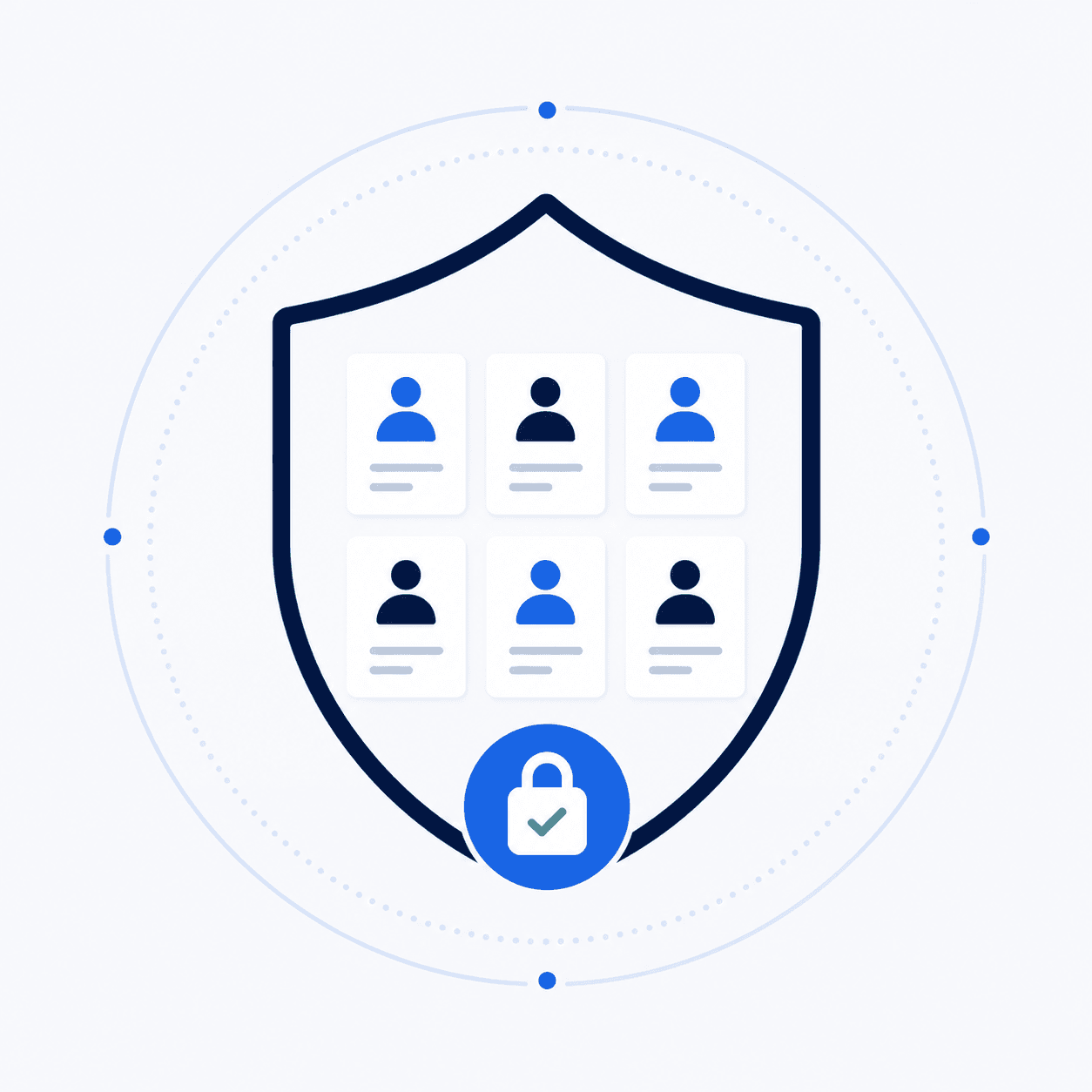 Illustration representing secure, EU-based data protection for candidate records